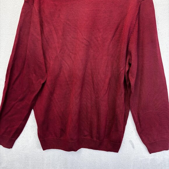 NWT Linea Uomo Wool Blend Turtleneck Sweater Mens Medium Red Skicore Minimalist - Picture 14 of 14